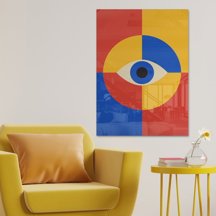 Wallity Cuadro Decorativo de Vidrio Templado Multicolor 70 x 100 cm